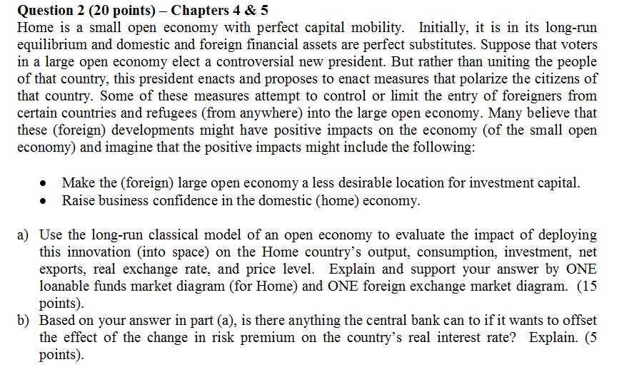  Kindly solve the questions attached Question 2 (20 points} Chapters 4