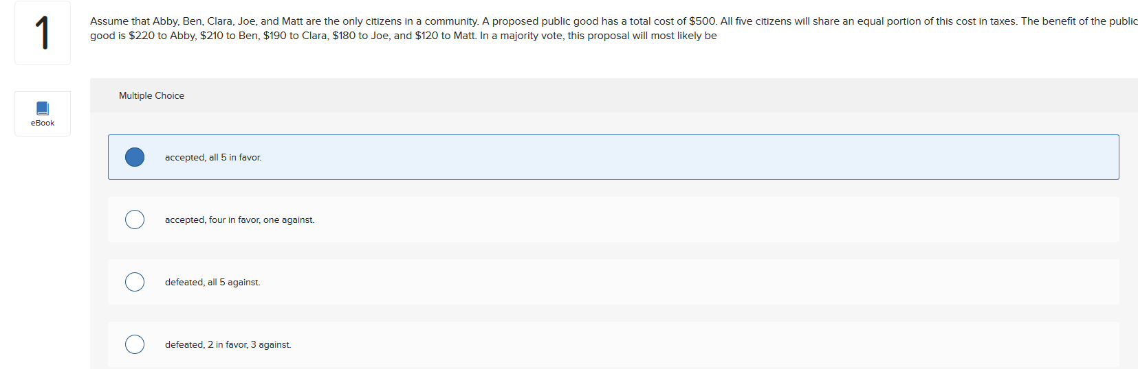causes an 8 percent increase in the quantity demanded of normal good