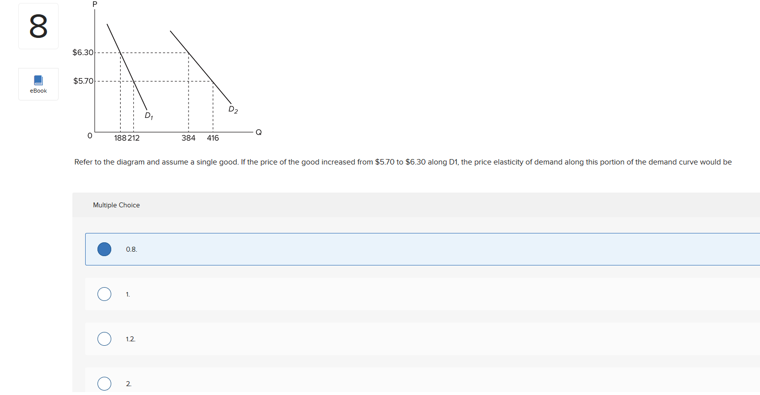 0.16 percent decrease in quantity supplied. O a 5 percent decrease in