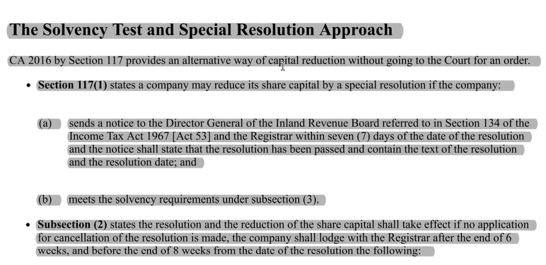 public company, whether it is about the redemption of preference shares, reduction
