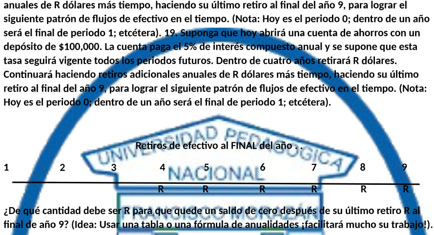 anuales de R dlares ms tiempo, haciendo su ltimo retiro al final