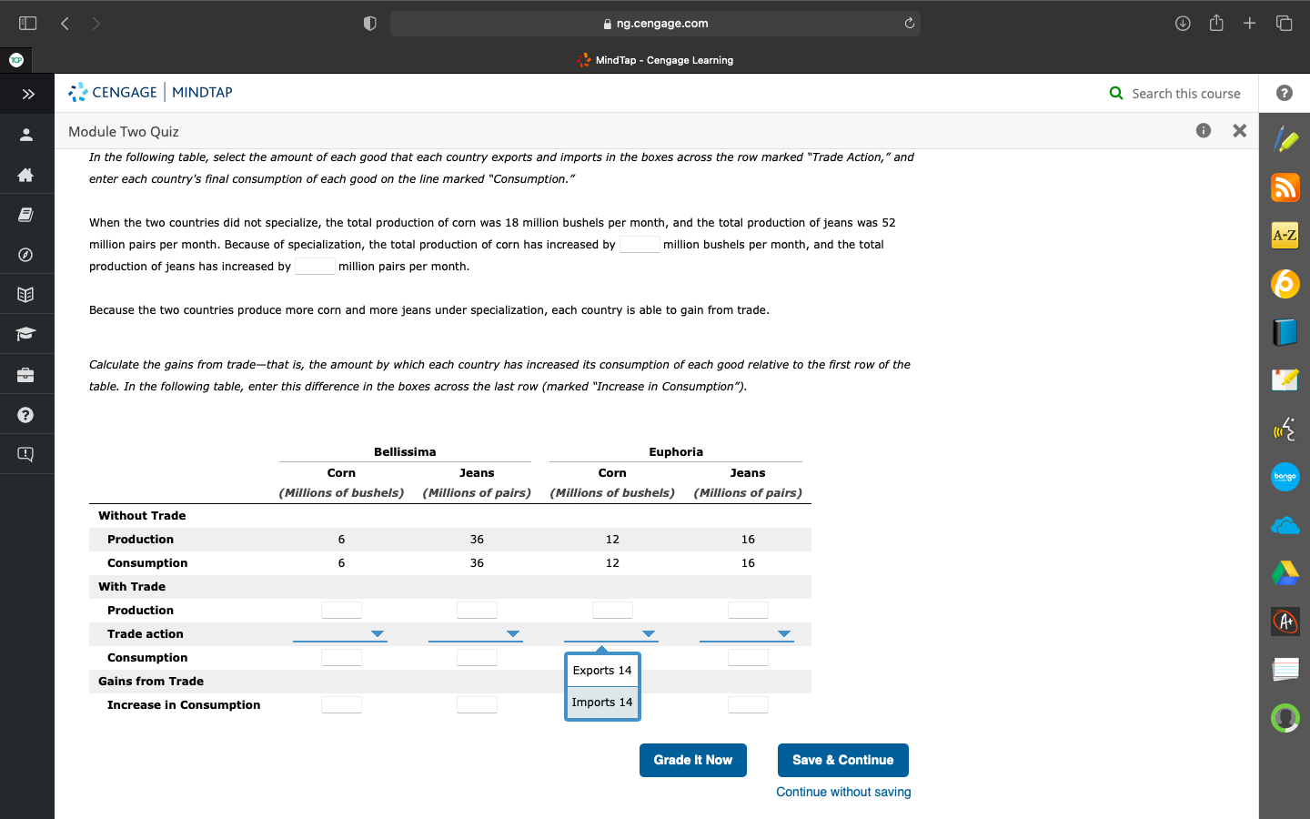 a combination of both. The following table shows the amount of corn