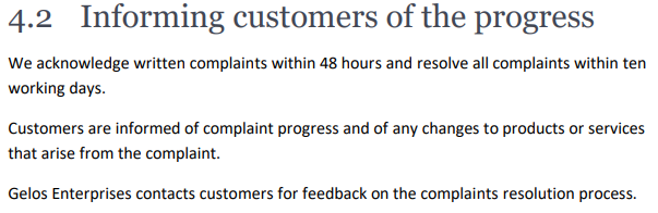 for customer communication and feedback recognises, promotes, and protects the customer's rights,