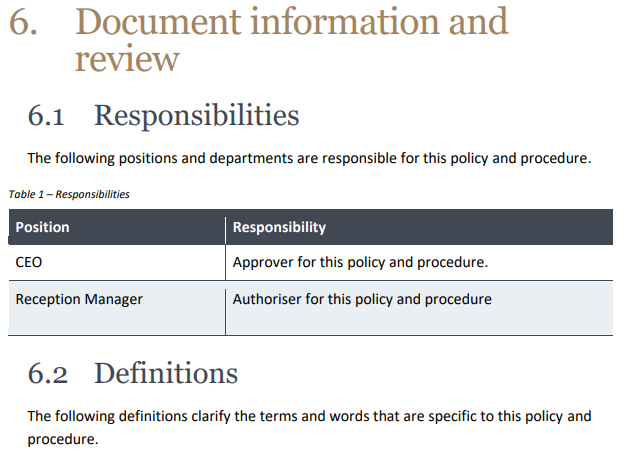 processes provides staff with information about the customer feedback process. 2. Policy