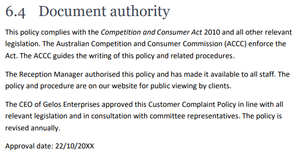 their conduct of official business for Gelos Enterprises. This policy covers all