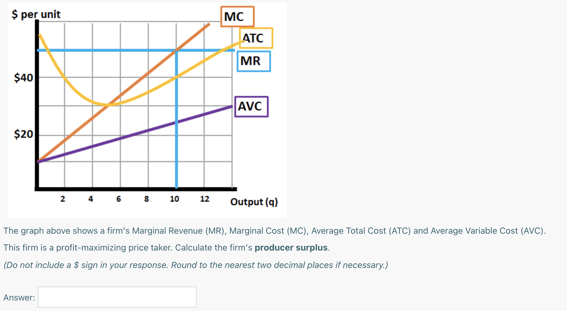 lithium batteries is a price taker. The firm's marginal cost if given