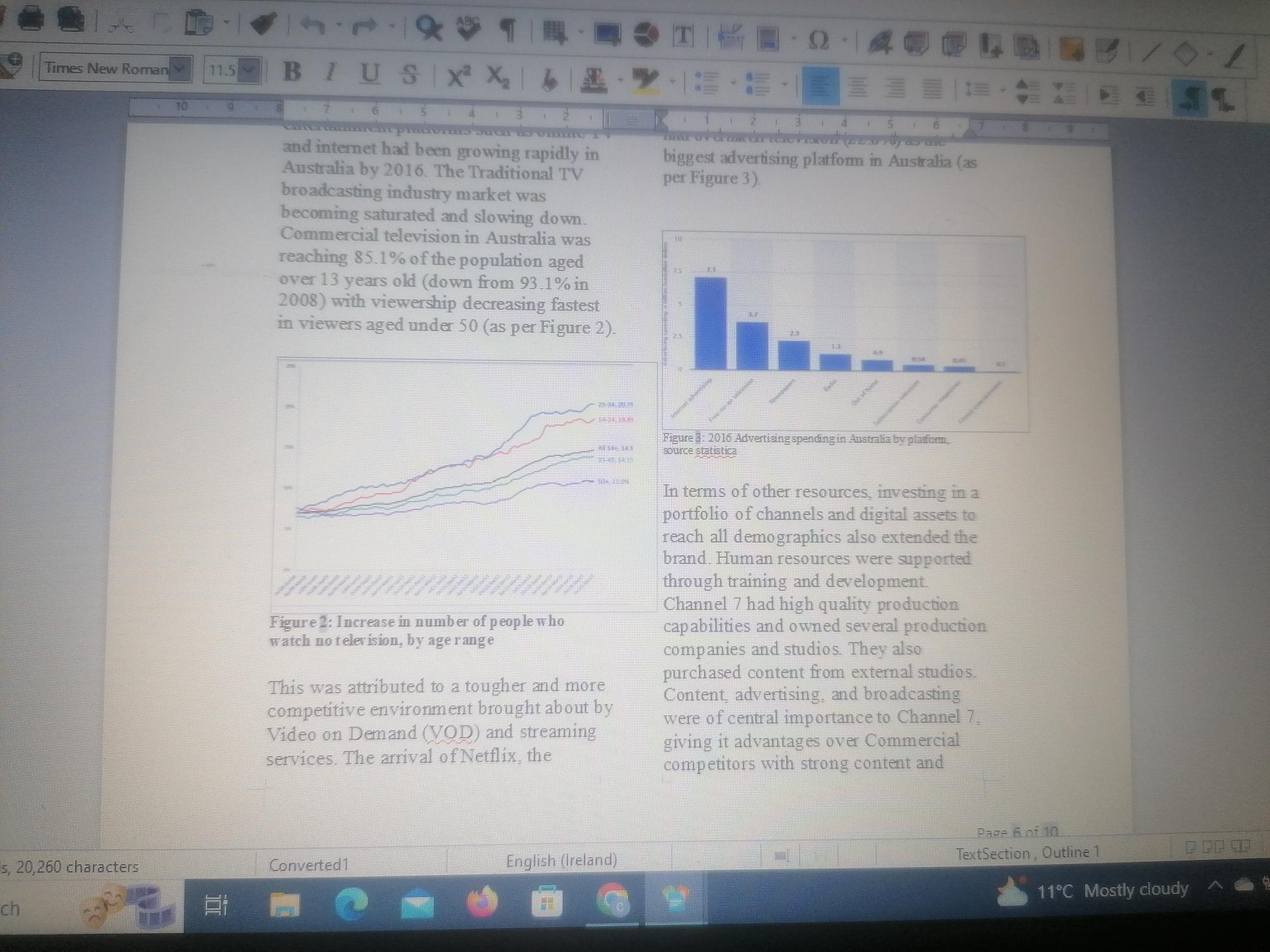 the Resources and Competences which provide Channel 7 its competitive advantage in