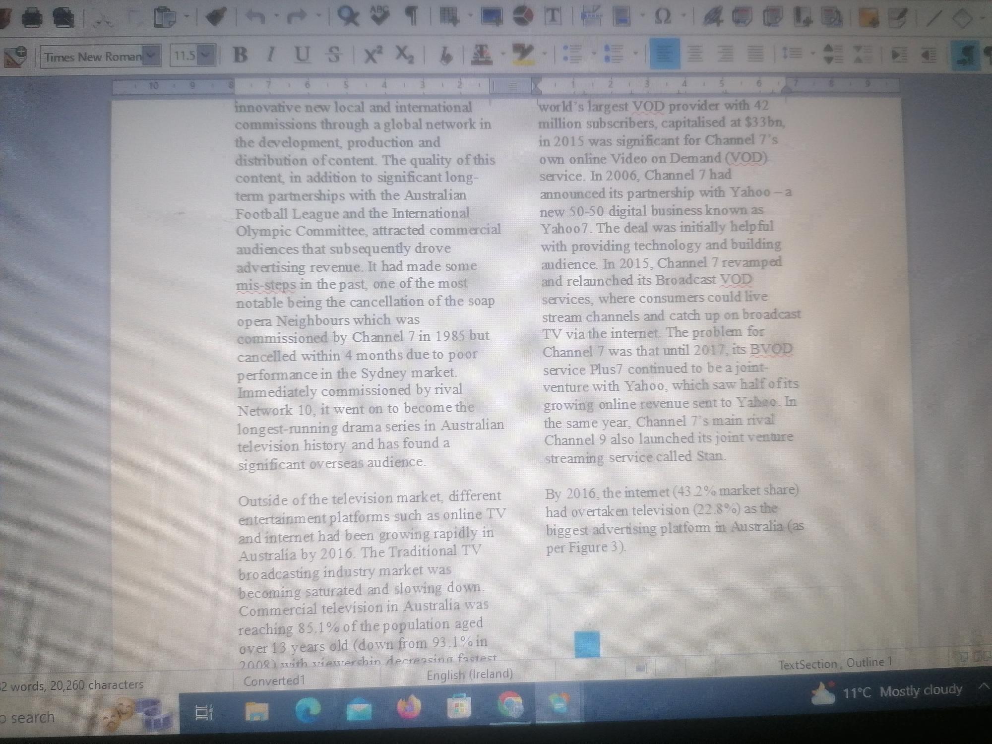 315 by Seven West Media, it was having one of 3.0 25