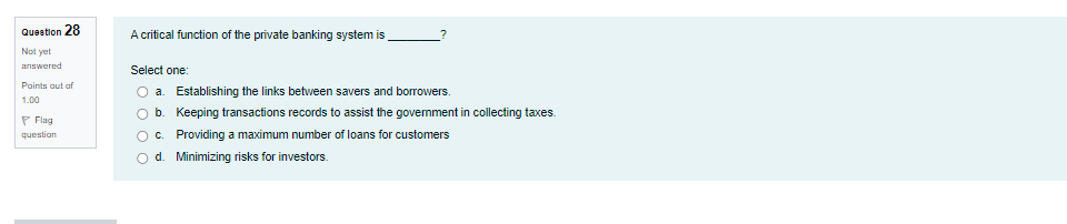 answered Select one: Points out of 1.00 O a. raise the interest