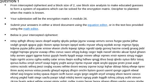 to make a of which be to plaintext the mtrix is will