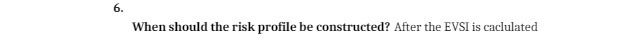When should the risk profile be constructed? After the EVSI is caclulated