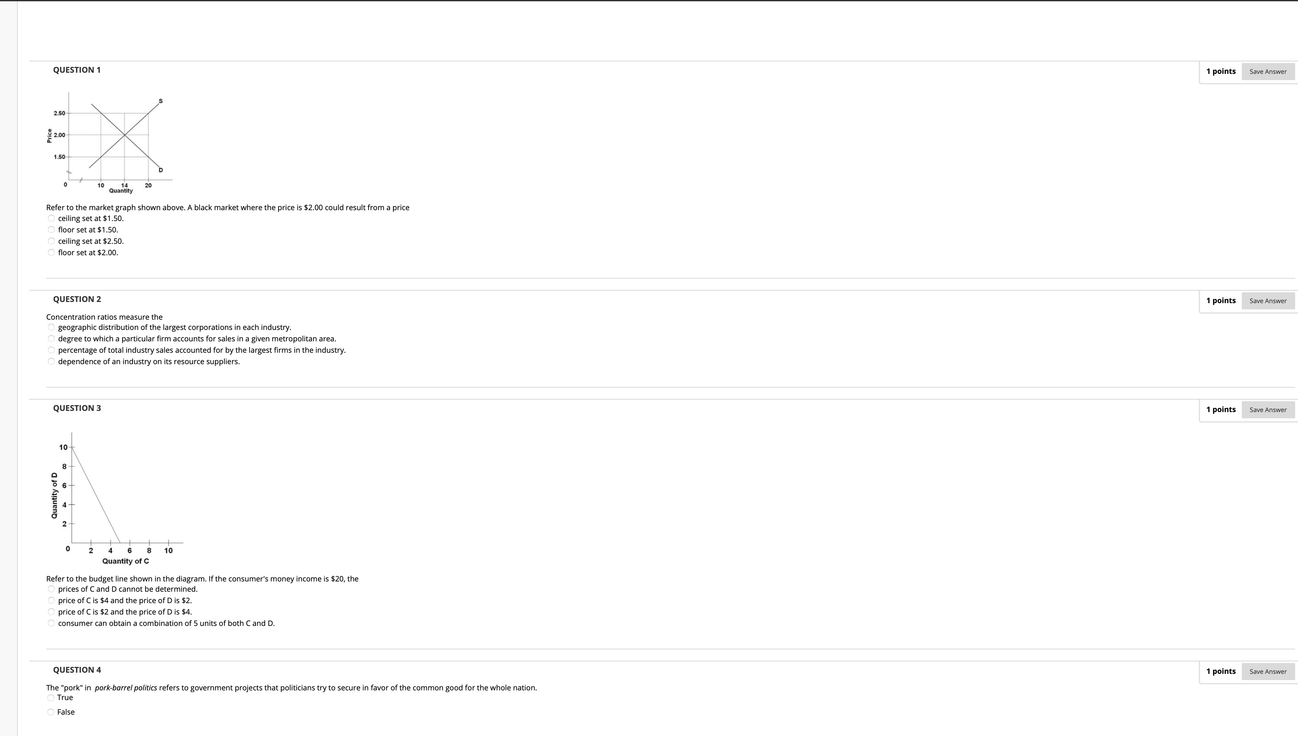 points Save Answer 10- 8 5 6- Quantity of D N 2