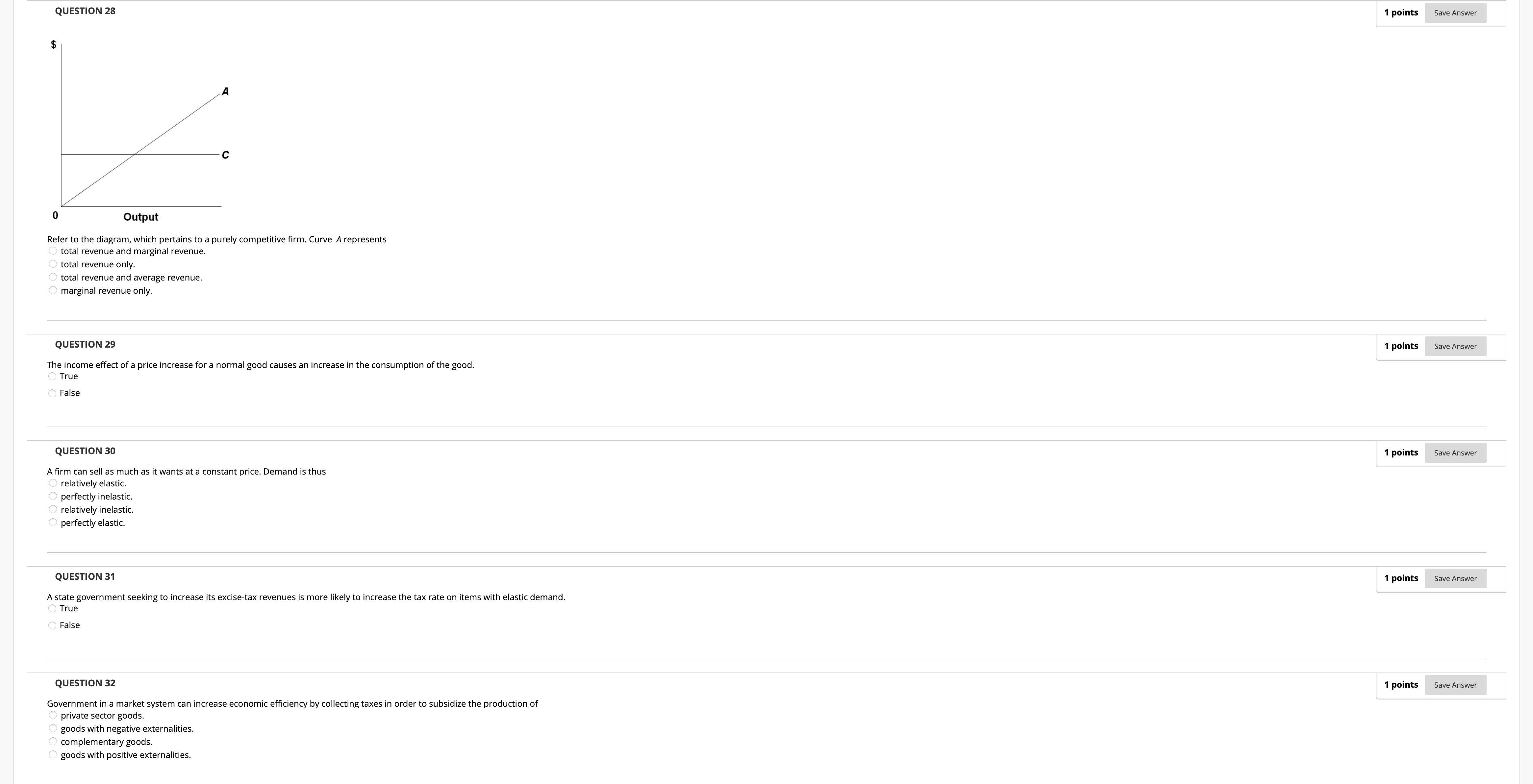 combination of 5 units of both C and D. QUESTION 4 1