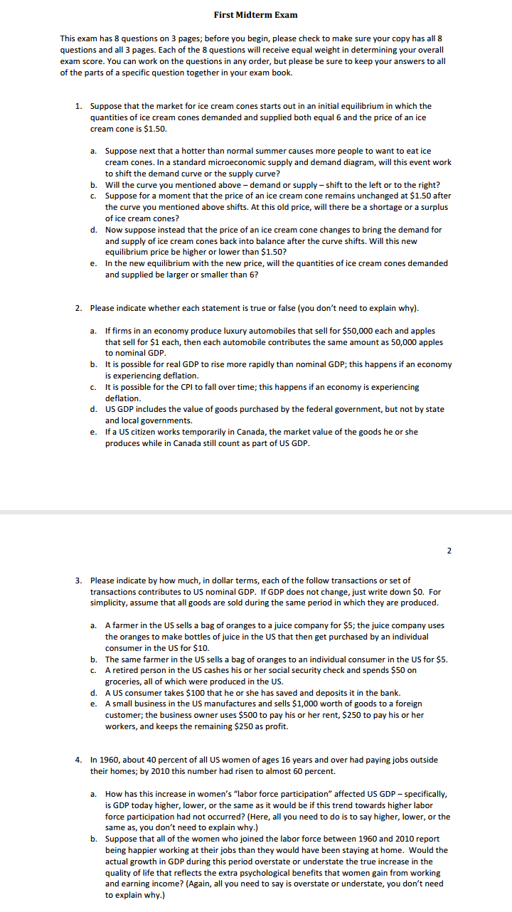 goods are produced and sold: pizza and beer: The prices and quantities