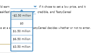 by selling at a low price. If TastyCereal enters the market and