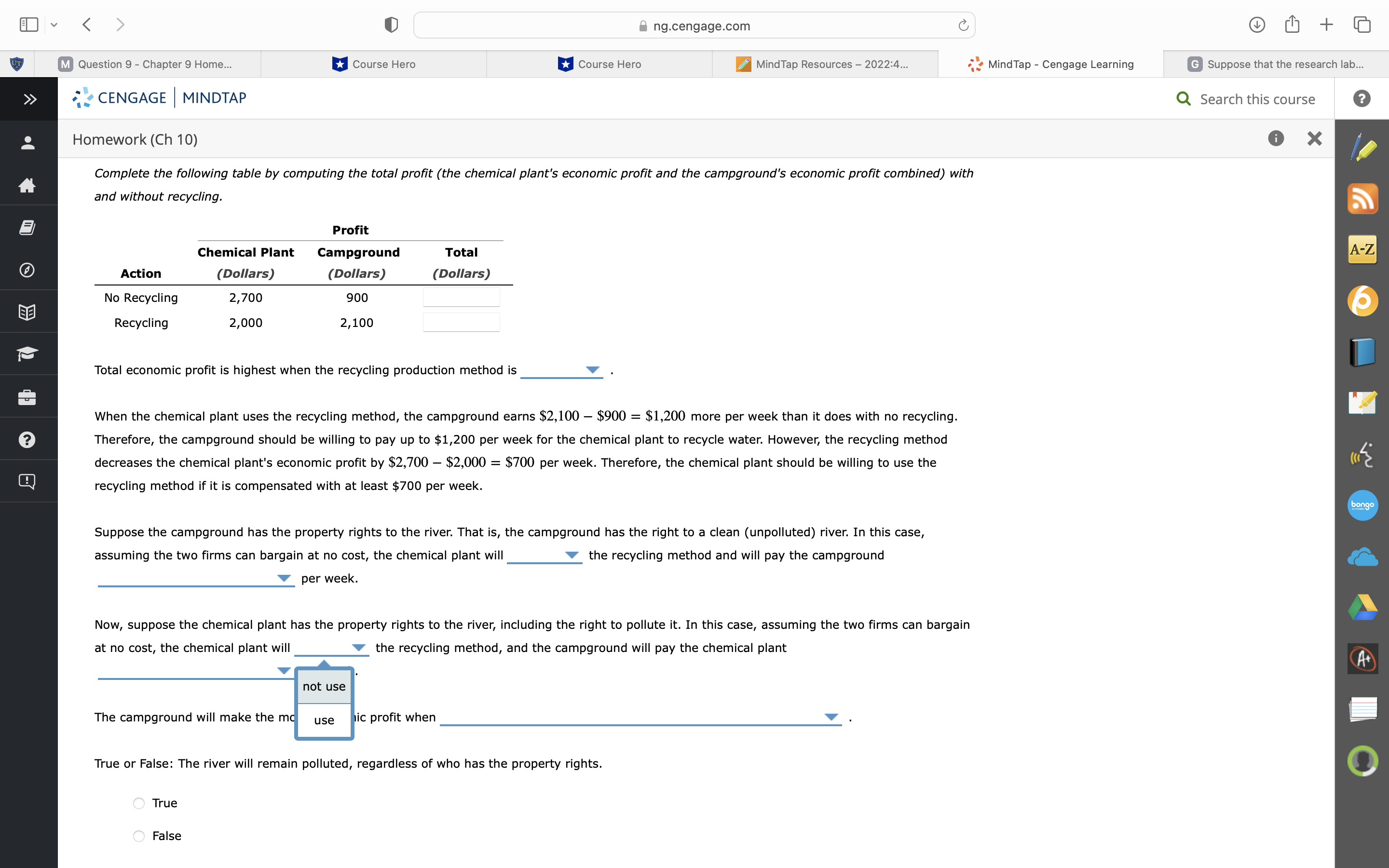 to levels safe for recreation, and the campground would no longer be
