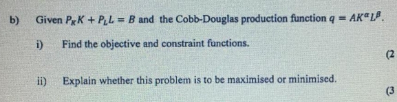  how to solve? b) Given PxK + PLL = B and