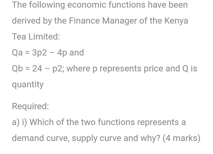 the left-hand side and only exogenous variables on the right. This is