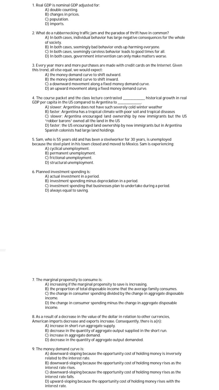 to A) households adding debts in order to make consumption purchases B)