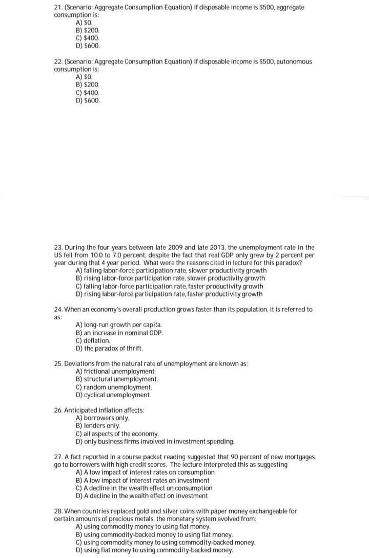 securities in 2010-2013 39. Suppose that the economy is in long-run macroeconomic