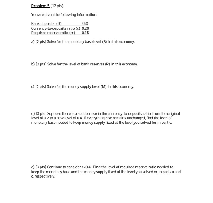  .use reference given to solve Problem 5 (12 pts) You are