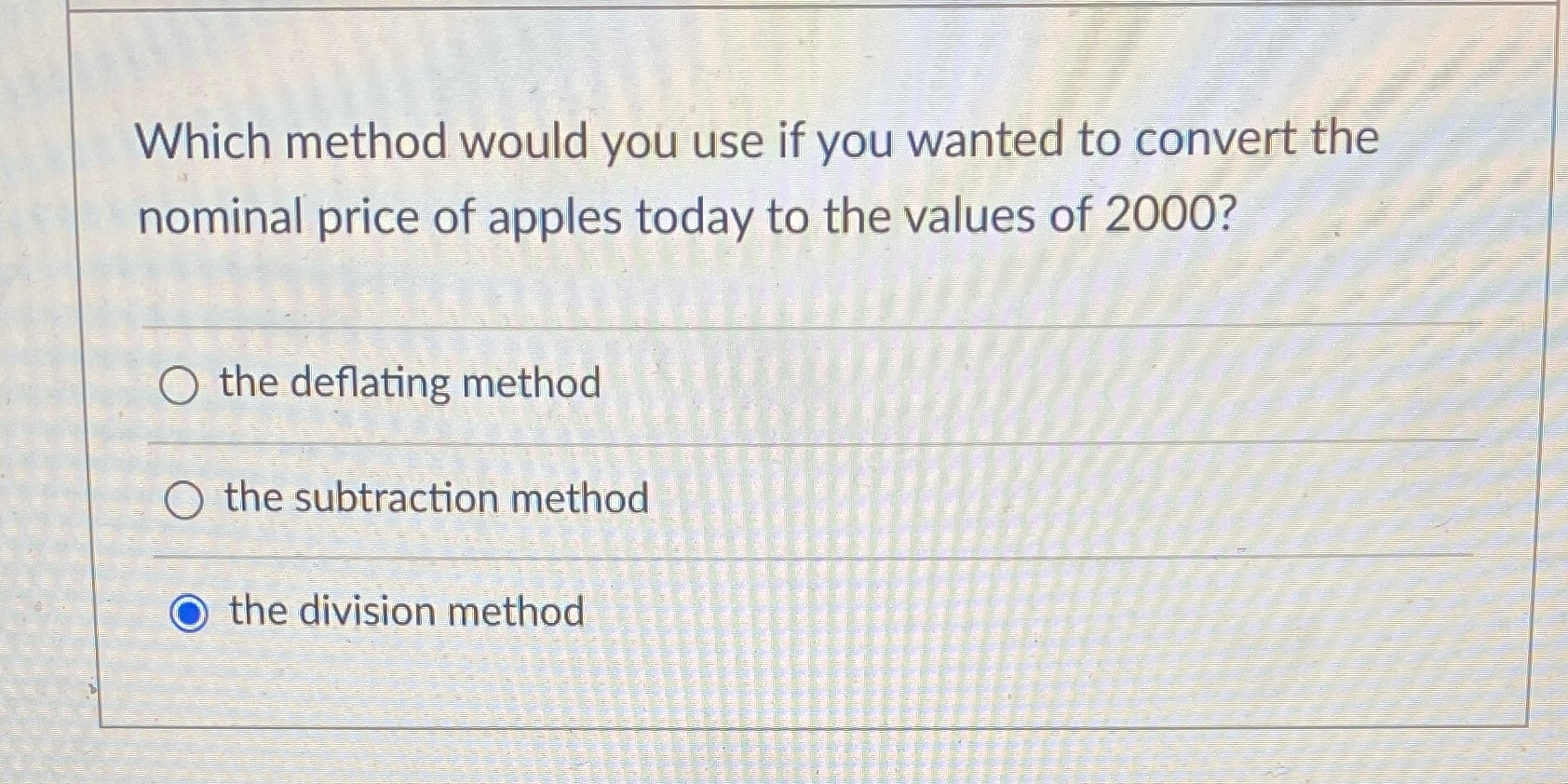 Which method would you use if you wanted to convert the