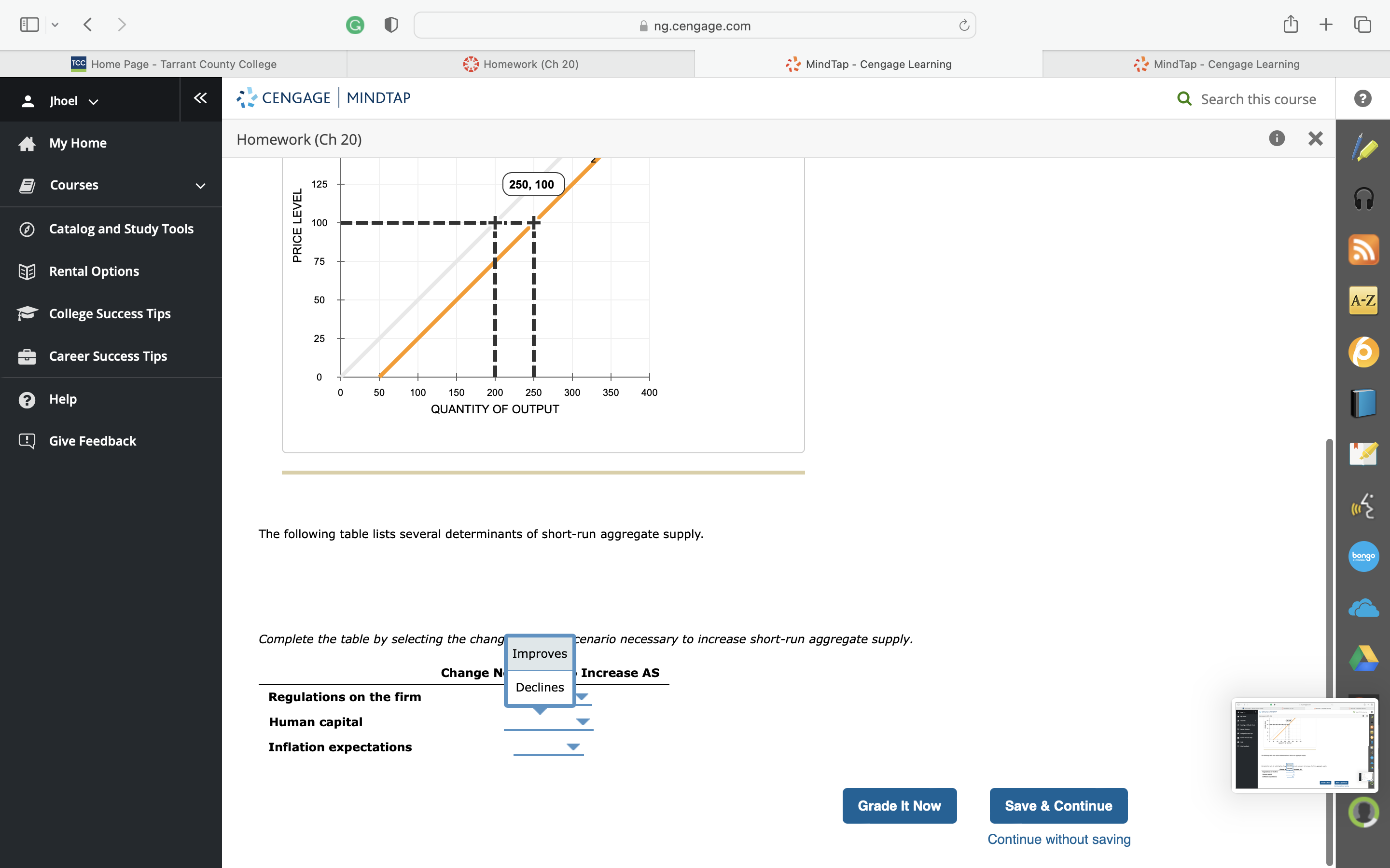 Home Page - Tarrant County College Homework (Ch 20) MindTap - Cengage