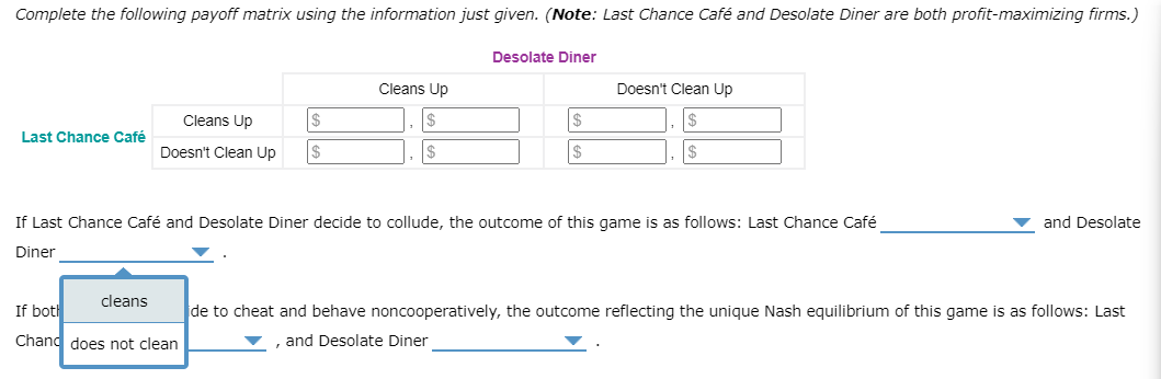 do not collude, what strategies will they end up choosing? O Zipride