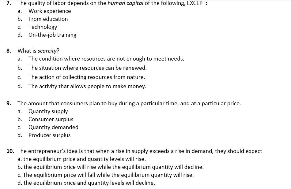 products in the year b. All Income made from selling all final