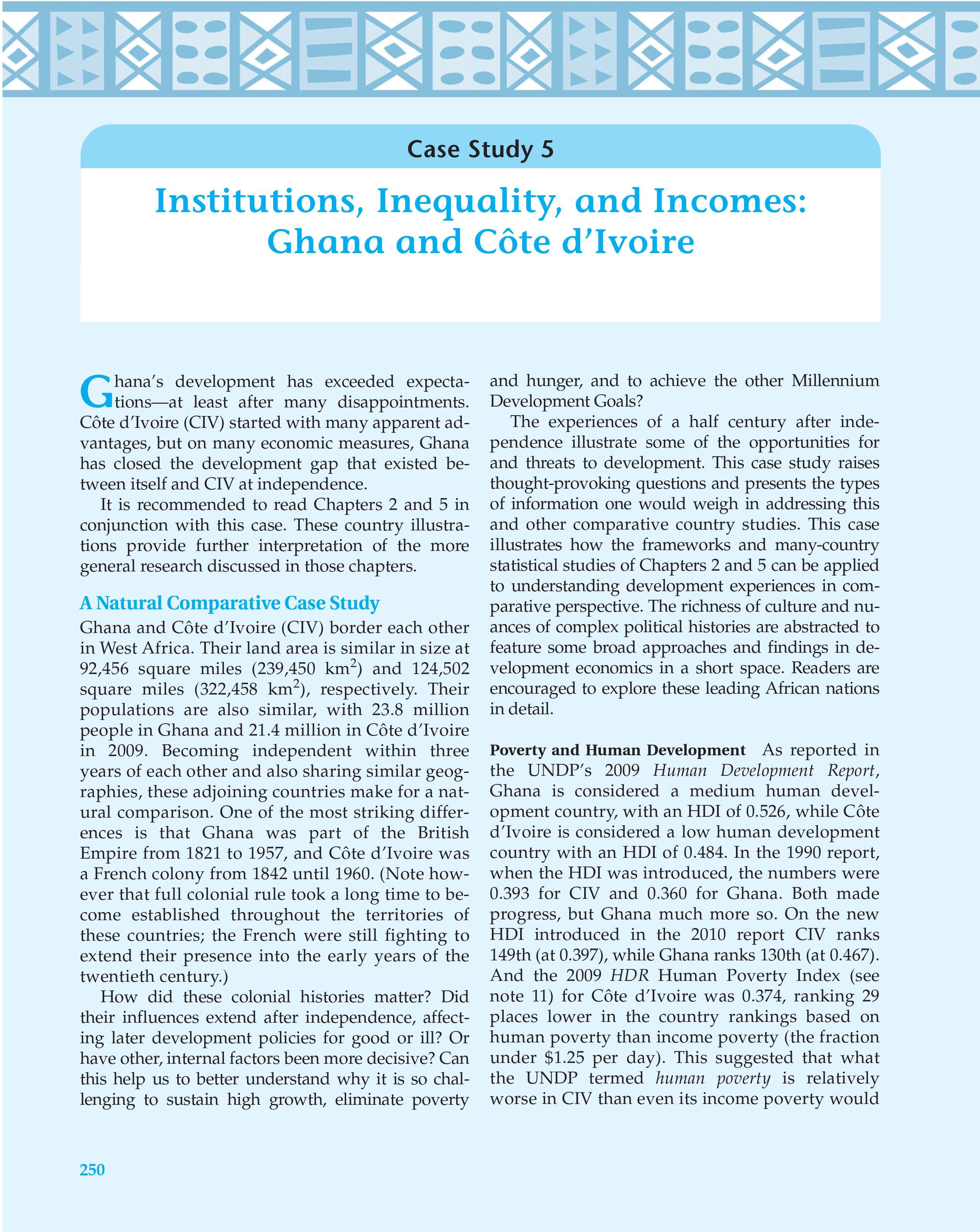 identify the issueHuman Development indexMultidimensional Poverty Index Case Study 5 Institutions,