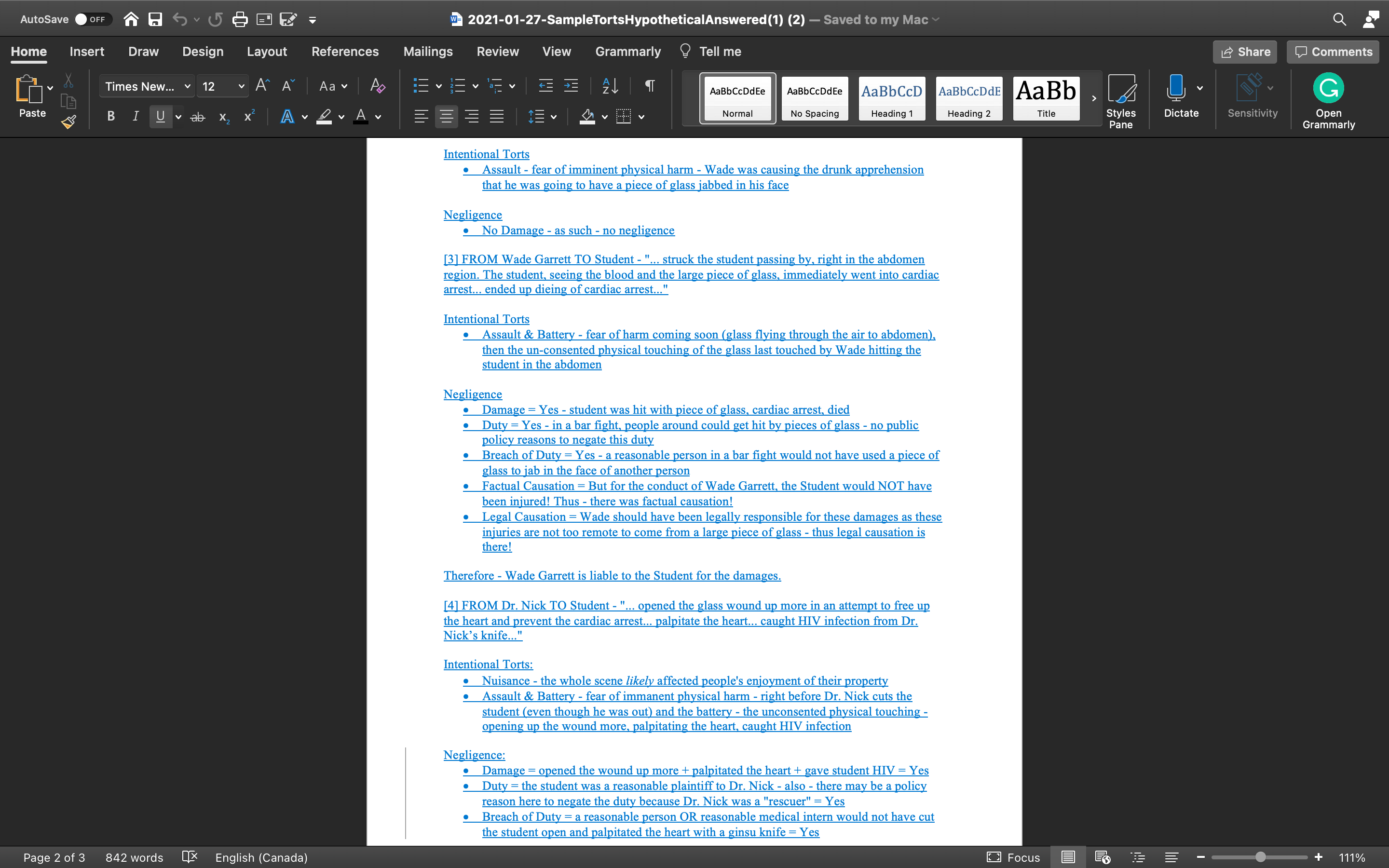 15 percent of your final grade. I am marking your thinking process