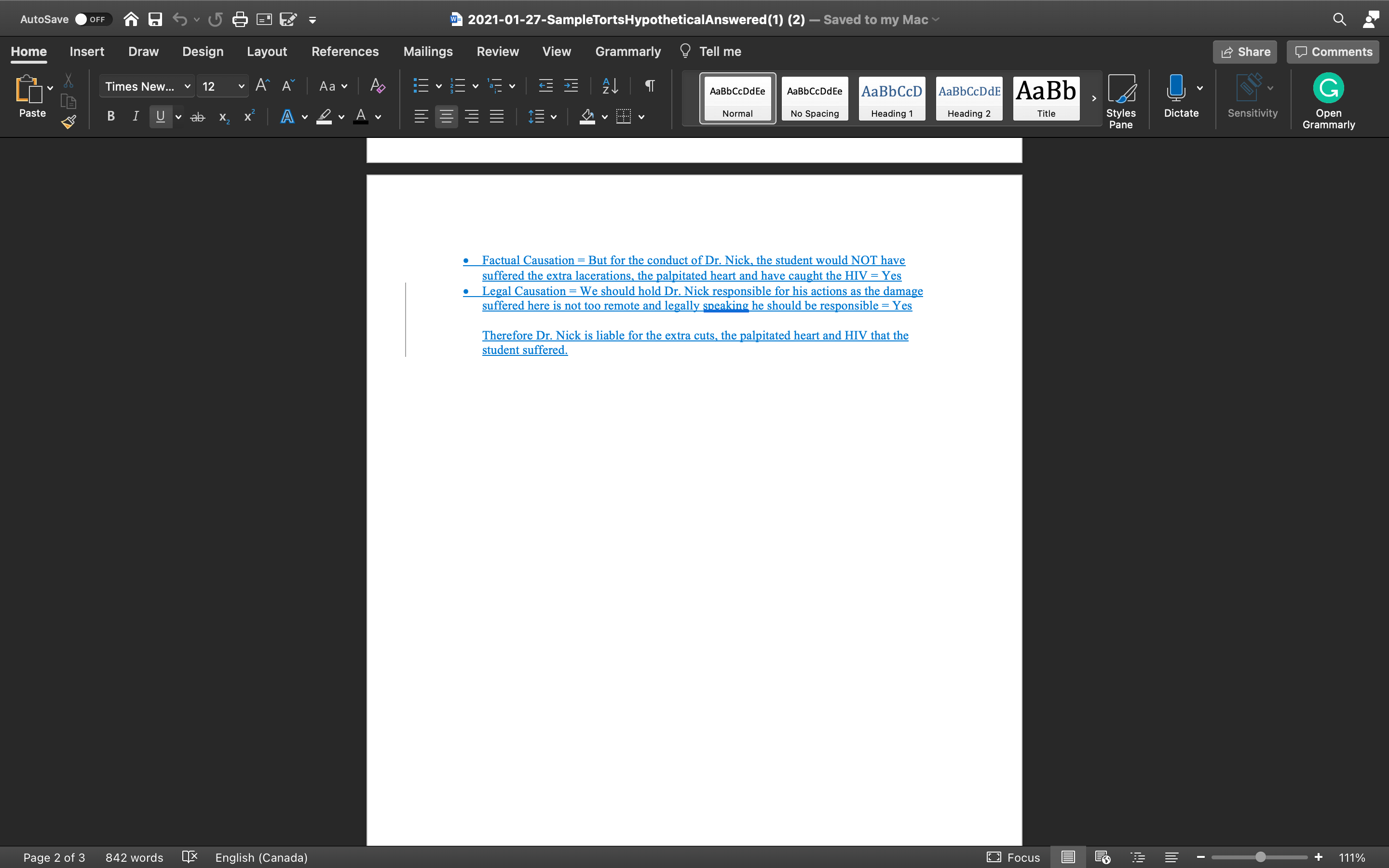 and how you identify, analyze and apply the torts knowledge/tests to the