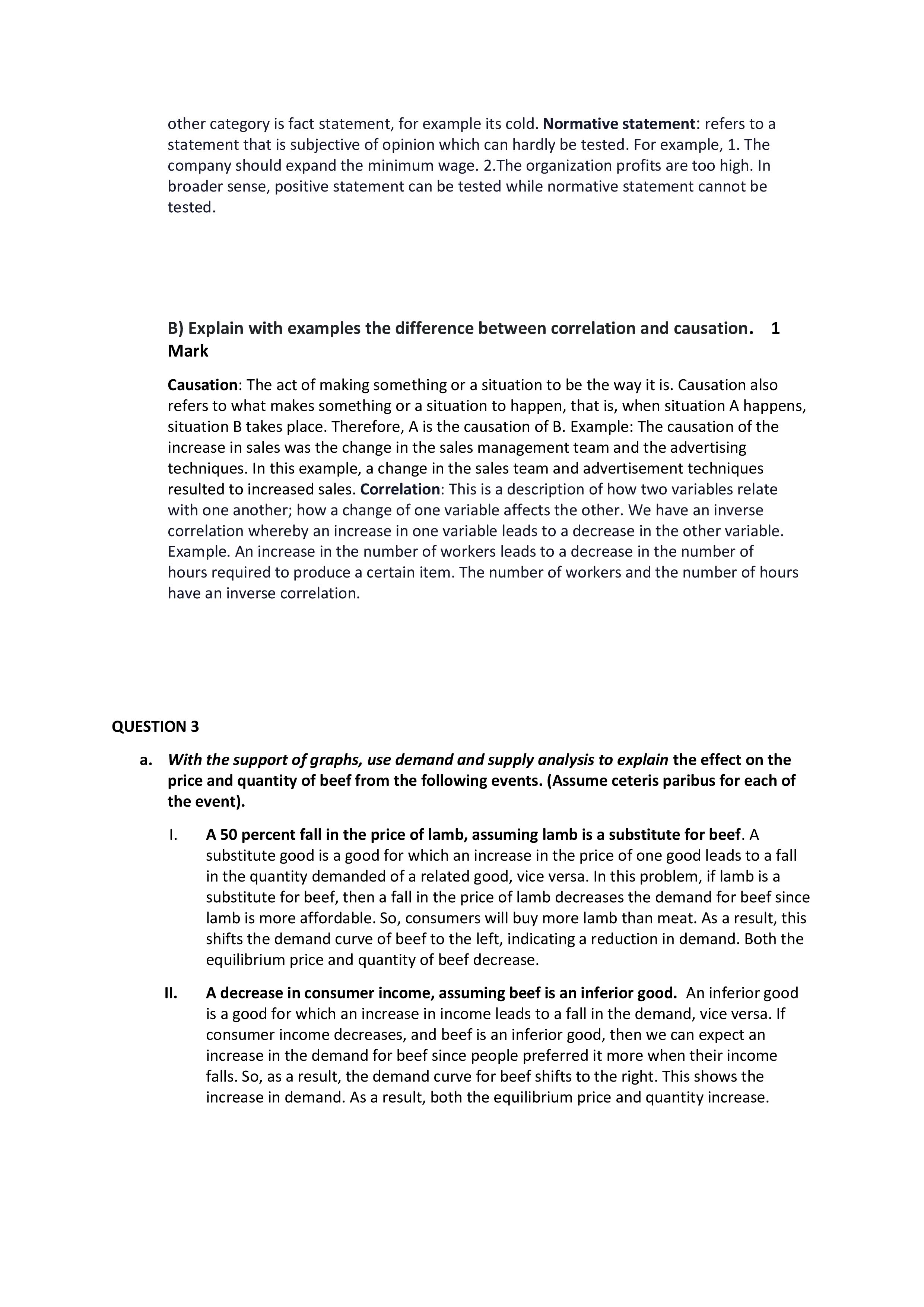 be awarded good grades. Graphs should be used wherever possible to support