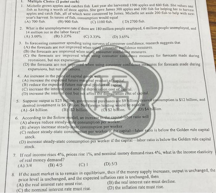  Question one.3 An Anticipated Output Shock [30 points] Consider a two-period