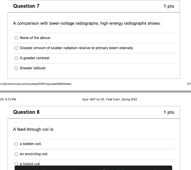None Of the above C) Greater amount of scatter radiation relative to