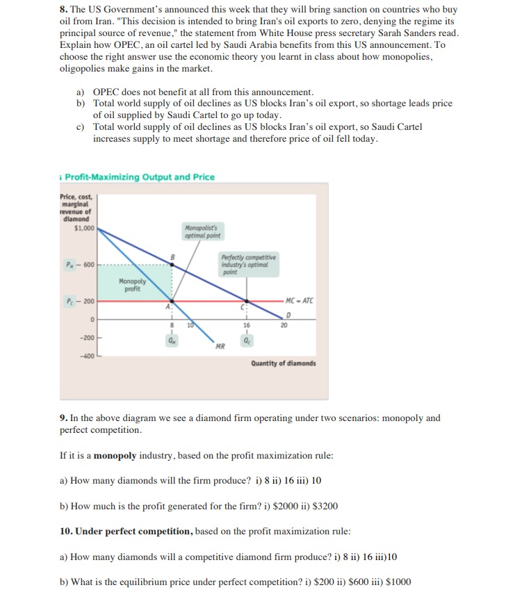 read. Explain how OPEC, an oil cartel led by Saudi Arabia benefits