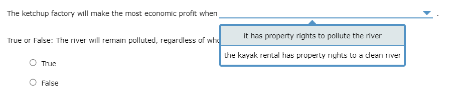 ketchup factory that dumps industrial waste into the river. This pollutes the