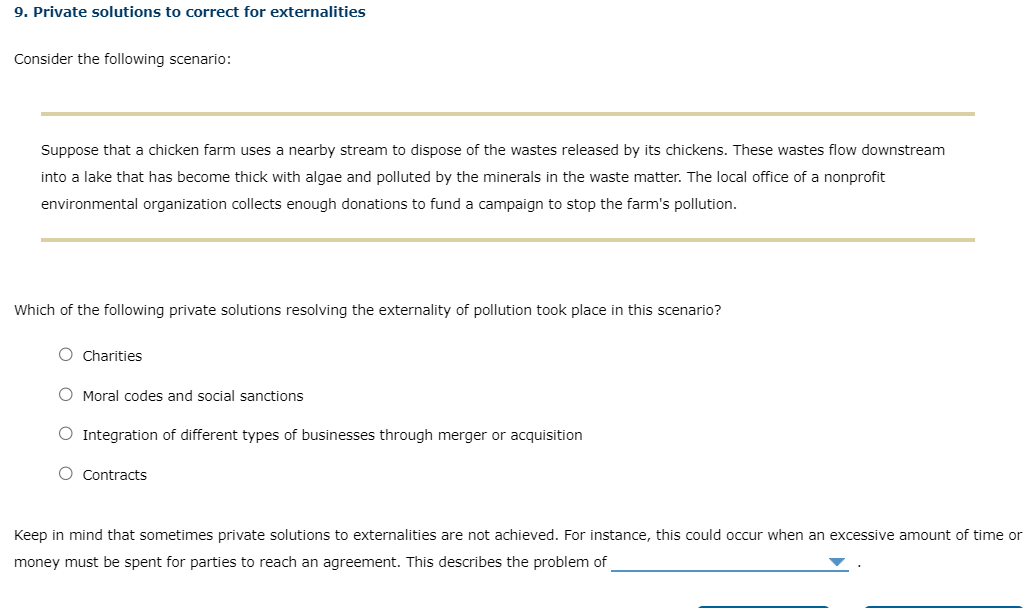 ketchup factory's waste decreases the kayak rental's economic profit. Suppose that the