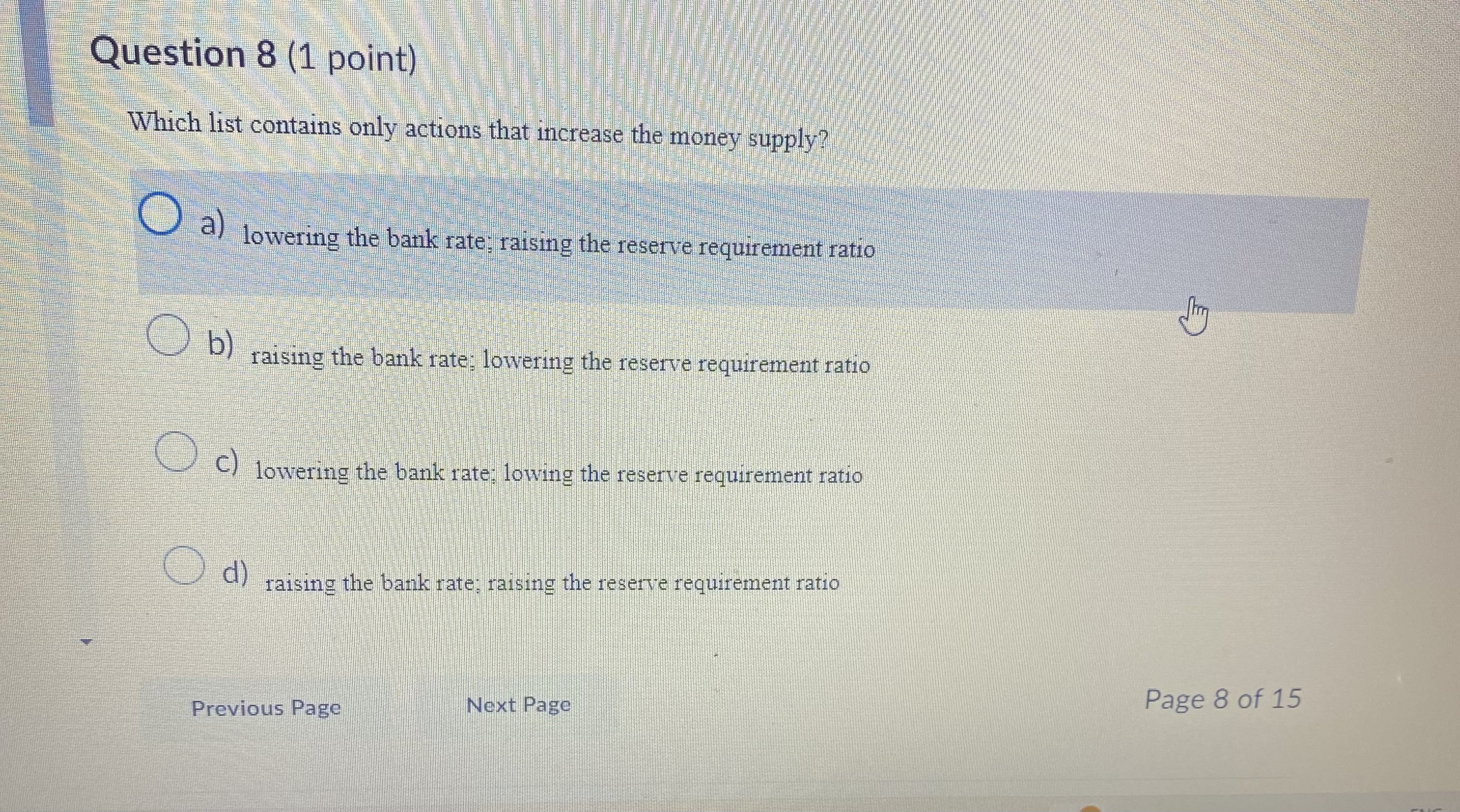 made in cash. O d) There is a significant illegal activity. Page