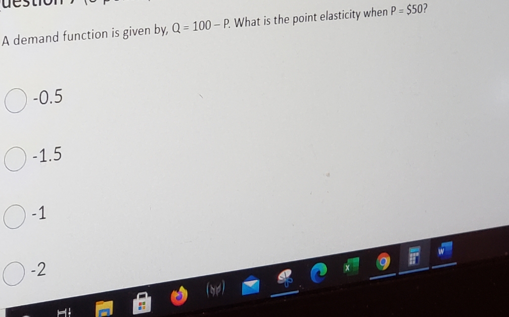  which is correct answer ueSton A demand function is given by,
