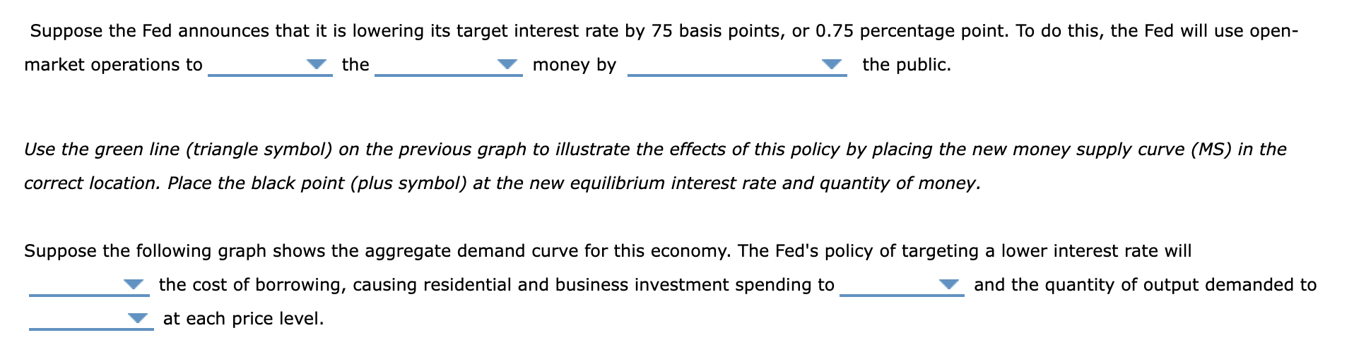 the quantity of money demanded at the initial interest rate of 6%