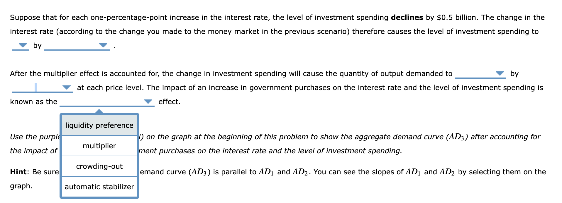 rate of 6% will be V than the quantity of money supplied