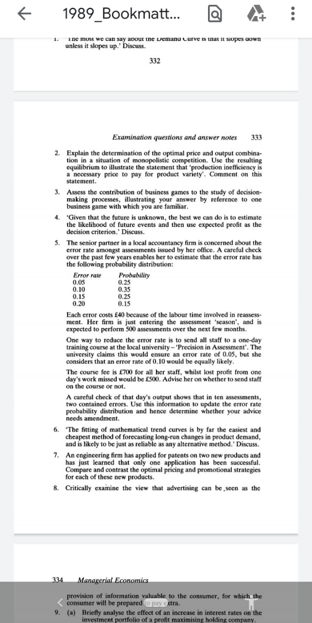 ki). Discuss this statement, and assess the value of the analytical decision