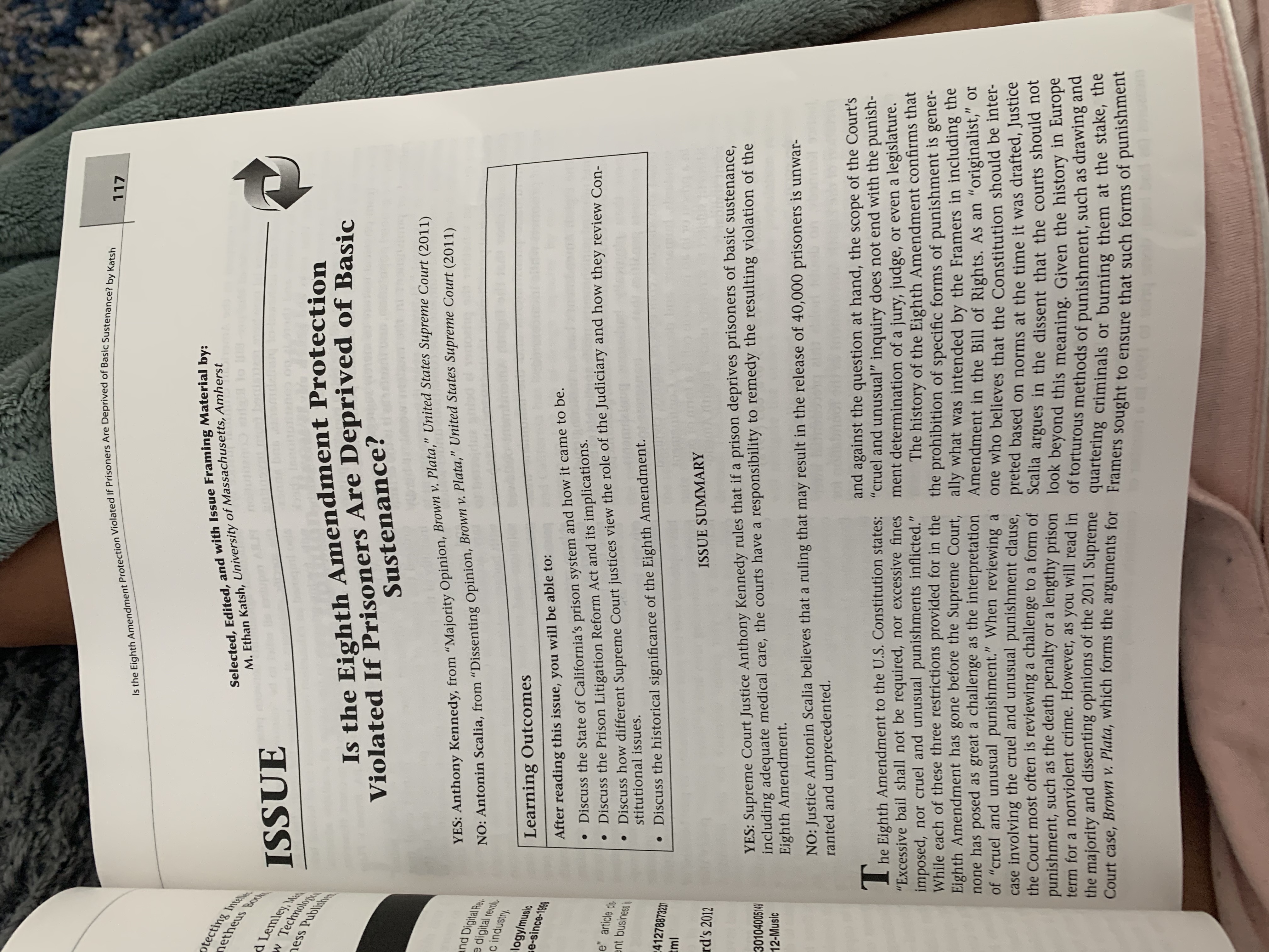 Katsh 125 Antonin Scalia NO Dissenting Opinion, Brown v. Plata yd bobrawbed