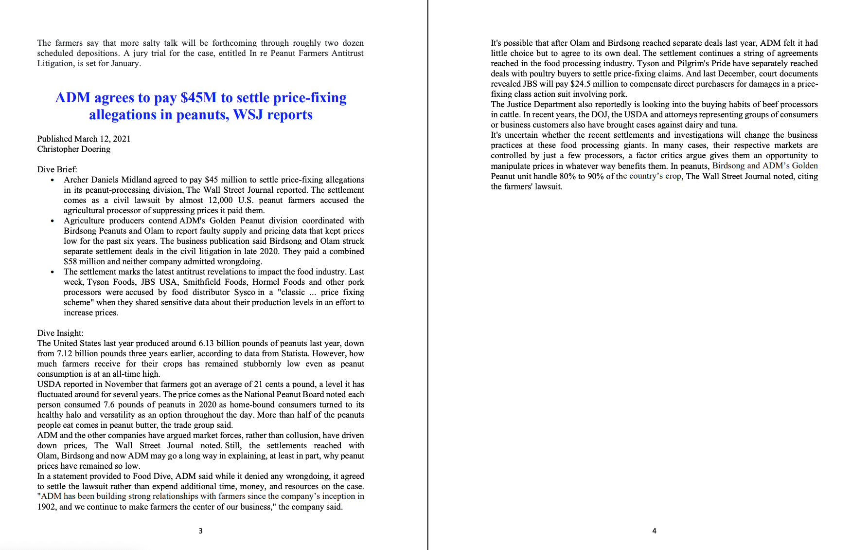 or may not harm competition and consumers. You should also explain how