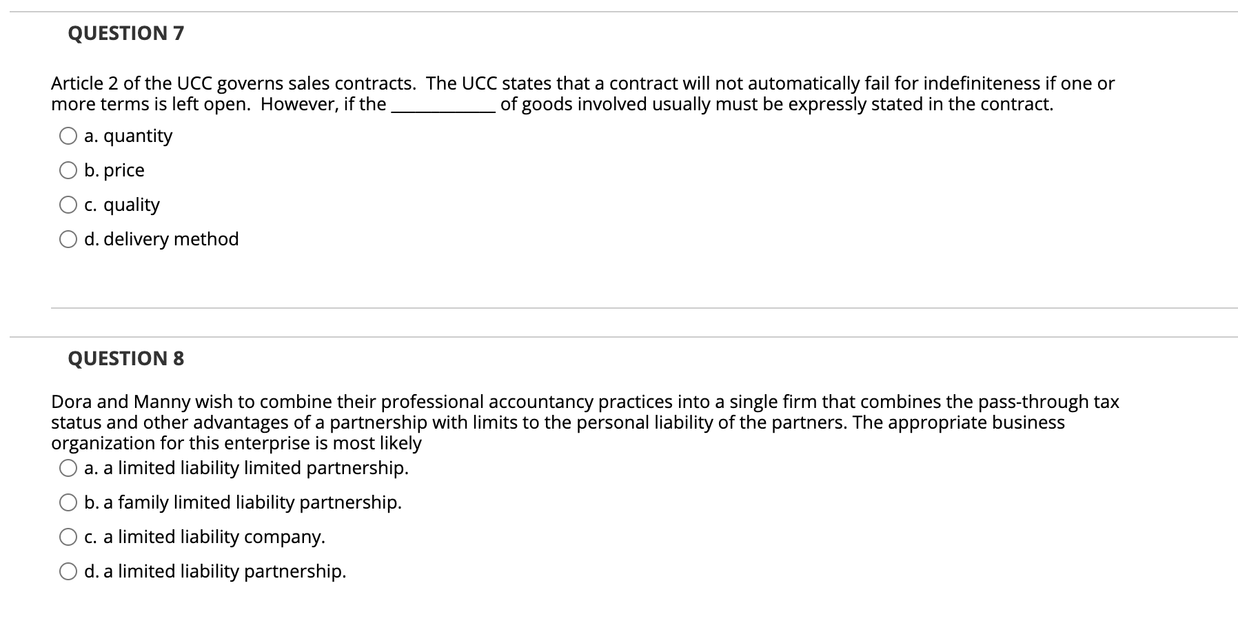 Flagstaff Candles is operated as a partnership, with ve partners. Craig has