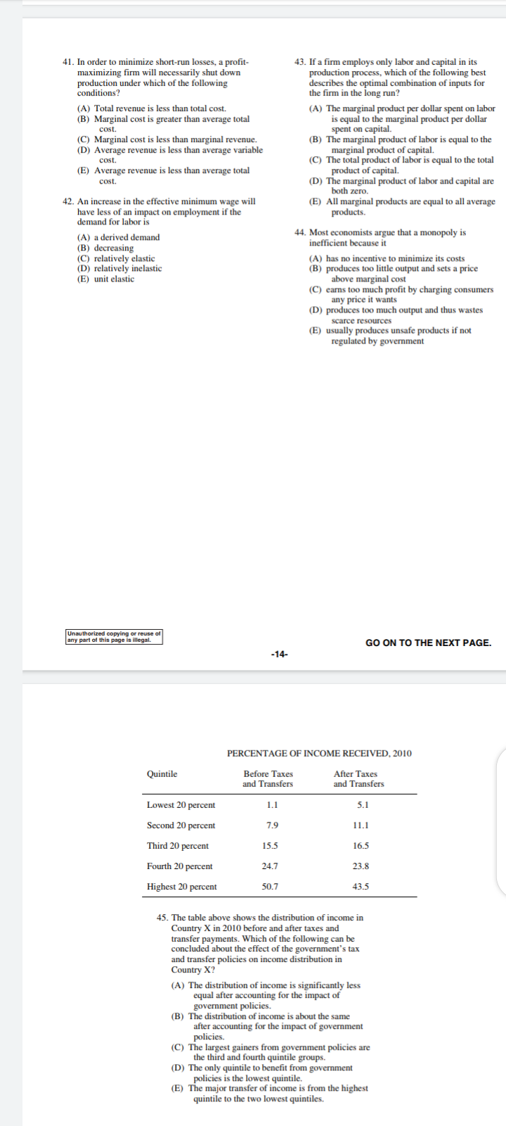 severe drought destroys a significant portion SERVICE GOODS PRODUCED USING of the