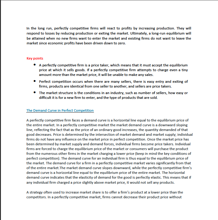 competitors. When a wheat grower wants to know what the going price