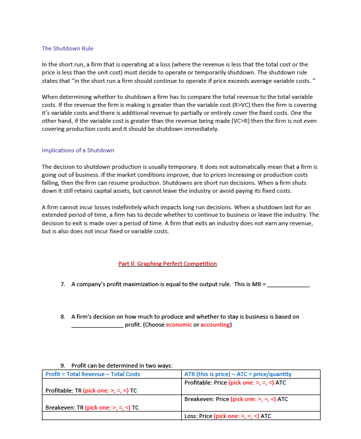 in the overall market so that it can increase or decrease output