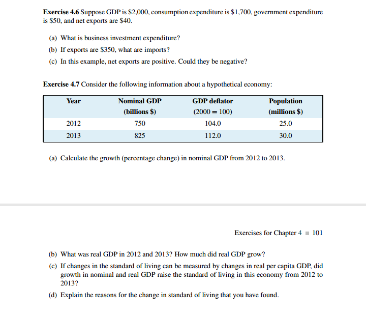 This is an economic question, helpe solve it. Exercise 4.6 Suppose